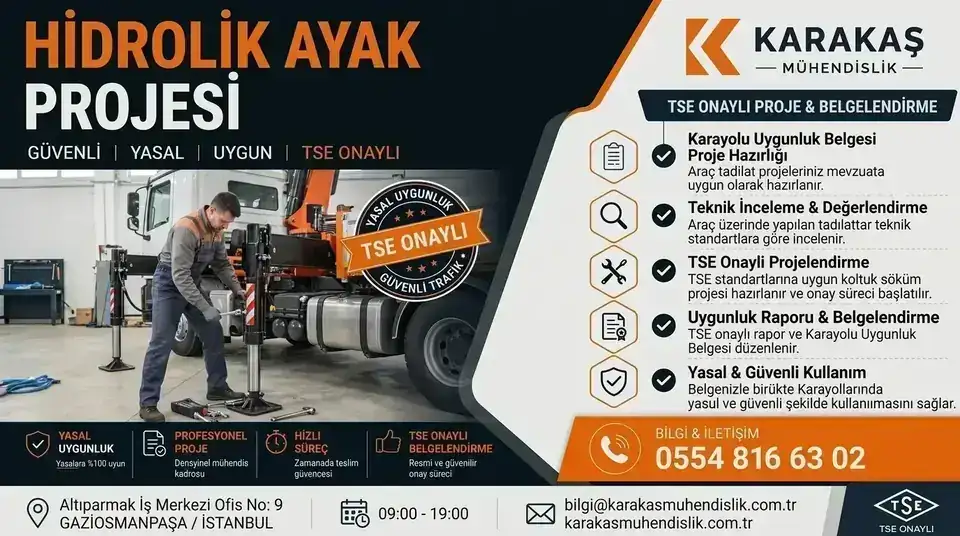 Hidrolik ayak projesi için araç teknik incelemesi