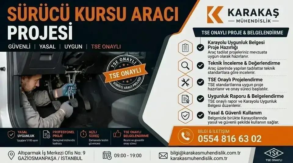 Sürücü kursu aracı projesi için çift pedal teknik incelemesi